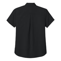 Load image into Gallery viewer, The Citadel, Women’s Short Sleeve UV Dockside Shirt - Black - Back
