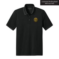 Load image into Gallery viewer, The Citadel, Customizable (Your Year) Embroidered Ring Bezel Design, Mercer+Mettle® Everyday Performance Polo - Black
