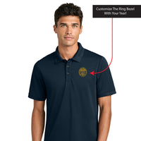Load image into Gallery viewer, The Citadel, Customizable (Your Year) Embroidered Ring Bezel Design, Mercer+Mettle® Everyday Performance Polo - Navy
