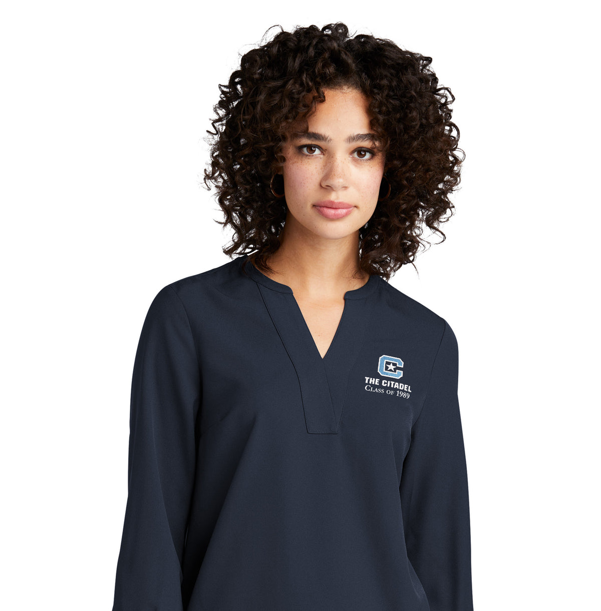 The Citadel C, Class Reunion 1989, Mercer+Mettle™ Women's Stretch Crepe 3/4-Sleeve Blouse