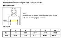 Load image into Gallery viewer, The Citadel, Big Red, Mercer+Mettle® Women’s Open-Front Cardigan Sweater- Size Chart
