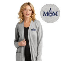 Load image into Gallery viewer, The Citadel, Mom and Spike, Mercer+Mettle® Women’s Open-Front Cardigan Sweater - Grey
