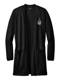 Load image into Gallery viewer, The Citadel, Spike, Mercer+Mettle® Women’s Open-Front Cardigan Sweater- Birch - Black
