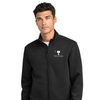 Load image into Gallery viewer, The Citadel, 3D Effect Big Red Logo, Mercer+Mettle® Soft Spacer Full-Zip- Black
