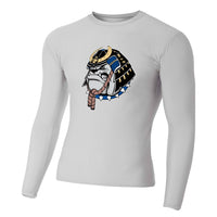 Load image into Gallery viewer, The Citadel, Club Sports - Judo, A4 Adult Polyester Spandex Long Sleeve Compression T-Shirt- Silver
