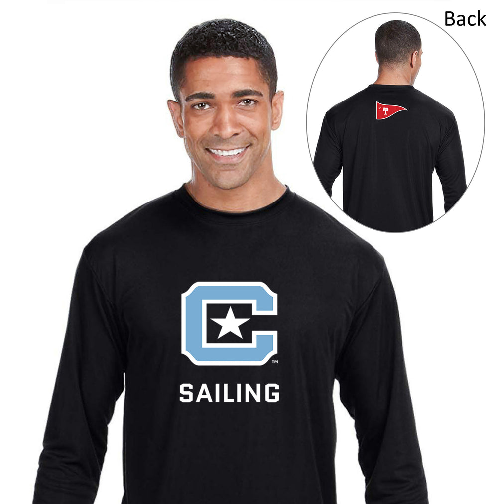 The Citadel, Club Sports - Sailing, A4 Cooling Performance Long Sleeve Tee- Black
