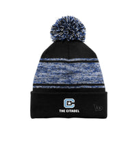 Load image into Gallery viewer, The Citadel, C Star Logo, Embroidered, Blue, Limited Edition New Era ® Knit Chilled Pom

