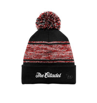 Load image into Gallery viewer, The Citadel Script, Embroidered, Scarlet, Limited Edition New Era ® Knit Chilled Pom
