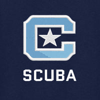 Load image into Gallery viewer, Navy blue background with a white 'C' logo and 'SCUBA' text
