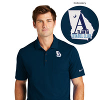 Load image into Gallery viewer, The Citadel, Atlanta Citadel Club, Altenative Logo, Nike Dri-FIT Micro Pique 2.0 Pocket Polo- Navy
