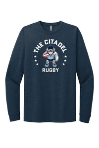 Load image into Gallery viewer, The Citadel Block C Star logo, Club Sports - Next Level Apparel® Adult CVC Long Sleeve T-Shirt - Navy
