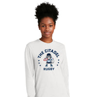 Load image into Gallery viewer, The Citadel Block C Star logo, Club Sports - Next Level Apparel® Adult CVC Long Sleeve T-Shirt - White
