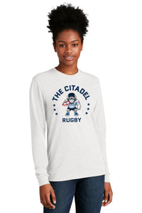 Load image into Gallery viewer, The Citadel Block C Star logo, Club Sports - Next Level Apparel® Adult CVC Long Sleeve T-Shirt - White
