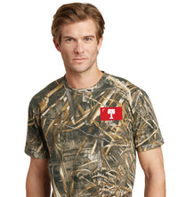 Big Red Flag, Camouflage 100% Cotton T-Shirt