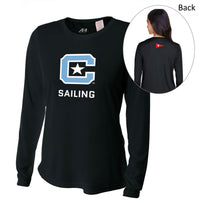Load image into Gallery viewer, The Citadel, Club Sports - Sailing, A4 Ladies&#39; Long Sleeve Cooling Performance Crew Shirt
