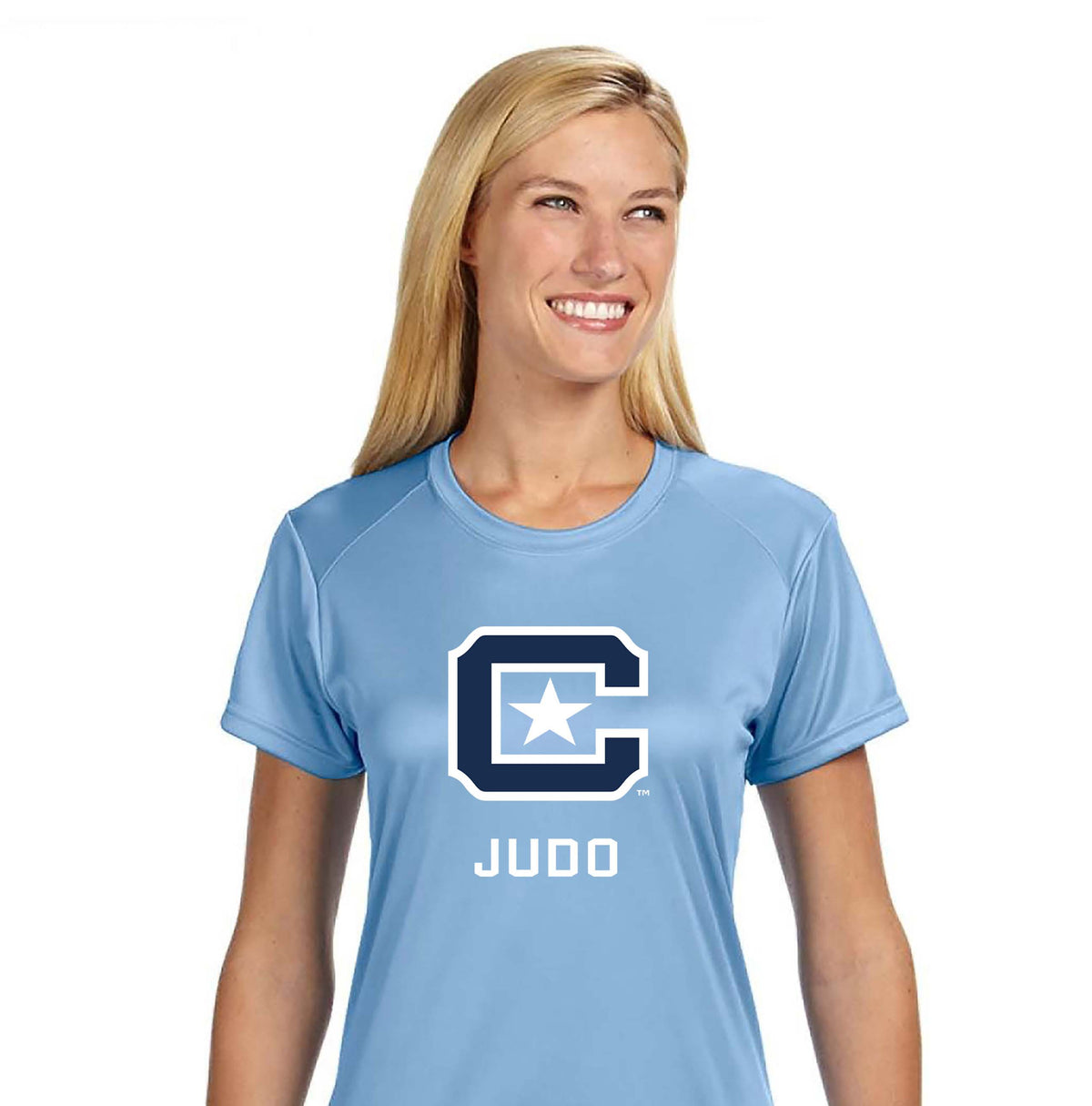 The Citadel, Club Sports - Judo, A4 Ladies' Cooling Performance T-Shirt- Carolina Blue