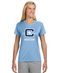 Load image into Gallery viewer, The Citadel, Club Sports - Soccer, A4 Ladies&#39; Cooling Performance T-Shirt-Carolina Blue
