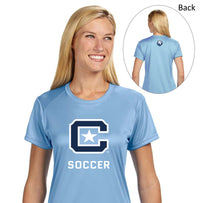 Load image into Gallery viewer, The Citadel, Club Sports - Soccer, A4 Ladies&#39; Cooling Performance T-Shirt-Carolina Blue
