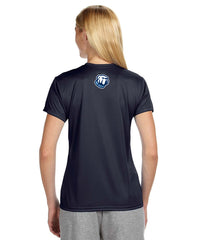 Load image into Gallery viewer, The Citadel, Club Sports - Soccer, A4 Ladies&#39; Cooling Performance T-Shirt-Navy

