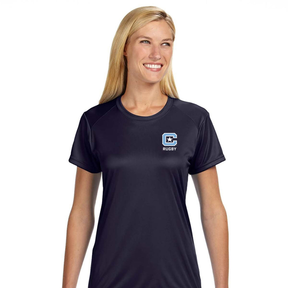 The Citadel, Club Sports - Rugby, A4 Ladies' Cooling Performance T-Shirt - Navy