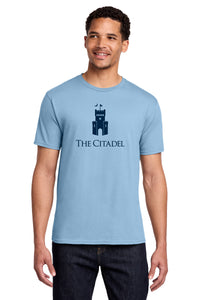 Load image into Gallery viewer, The Citadel, Barracks, Cotton T-Shirt - Light Blue
