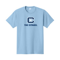 Load image into Gallery viewer, The Citadel, C Star, Cotton T-Shirt - Light Blue
