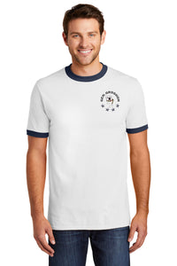 Load image into Gallery viewer, The Citadel, General Groshon, Ringer Style Tee Shirt - White/Navy
