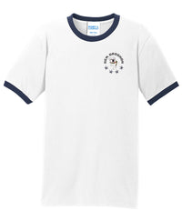 Load image into Gallery viewer, The Citadel, General Groshon, Ringer Style Tee Shirt - White/Navy
