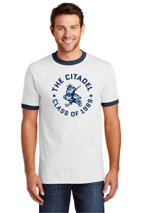 Load image into Gallery viewer, The Citadel Marching Bulldog and Stars, Class of 1989,  Ringer Tee
