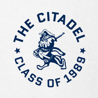 Load image into Gallery viewer, The Citadel Marching Bulldog and Stars, Class of 1989,  Ringer Tee
