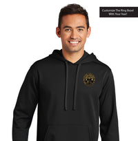 Load image into Gallery viewer, The Citadel, Customizable (Your Year) Ring Bezel Design,  Performance Fleece Pullover Sweatshirt-Black
