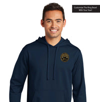 Load image into Gallery viewer, The Citadel, Customizable (Your Year) Ring Bezel Design,  Performance Fleece Pullover Sweatshirt-Navy
