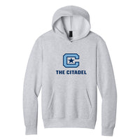 Load image into Gallery viewer, The Citadel, C Star, Easy Fleece Pullover Hooded Sweatshirt - Ash
