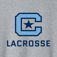 Load image into Gallery viewer, The Citadel Sports - Lacrosse, C Star, Easy Fleece Pullover Hooded Sweatshirt - Ash
