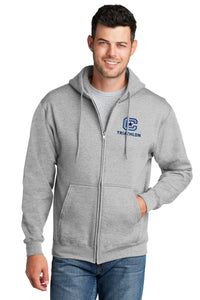 Load image into Gallery viewer, The Citadel, Club Sports - Triathlon, Core Fleece Full-Zip Hooded Sweatshirt - Ash
