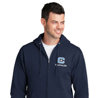 Load image into Gallery viewer, The Citadel, Club Sports - Triathlon, Core Fleece Full-Zip Hooded Sweatshirt - Navy
