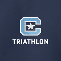 Load image into Gallery viewer, The Citadel, Club Sports - Triathlon, Core Fleece Full-Zip Hooded Sweatshirt - Navy
