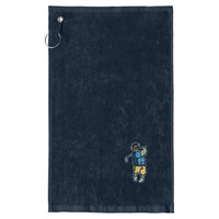 Load image into Gallery viewer, The Citadel, Spike The Golfer Logo, Port Authority ® Grommeted Hemmed Towel - Navy
