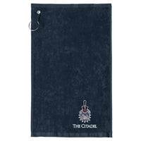 Load image into Gallery viewer, The Citadel, Spike Logo, Port Authority ® Grommeted Hemmed Towel - Navy
