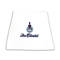 Load image into Gallery viewer, The Citadel, Spike Logo,  White Beach Towel
