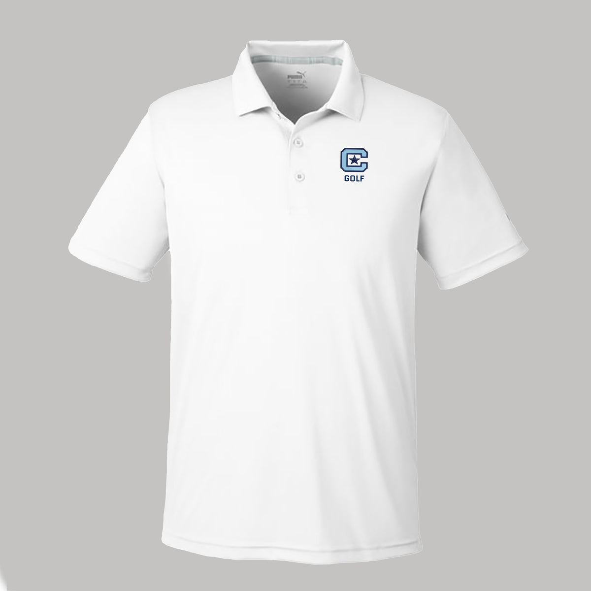 The Citadel, C Star, Golf, Puma Golf Men's Gamer Golf Polo- White