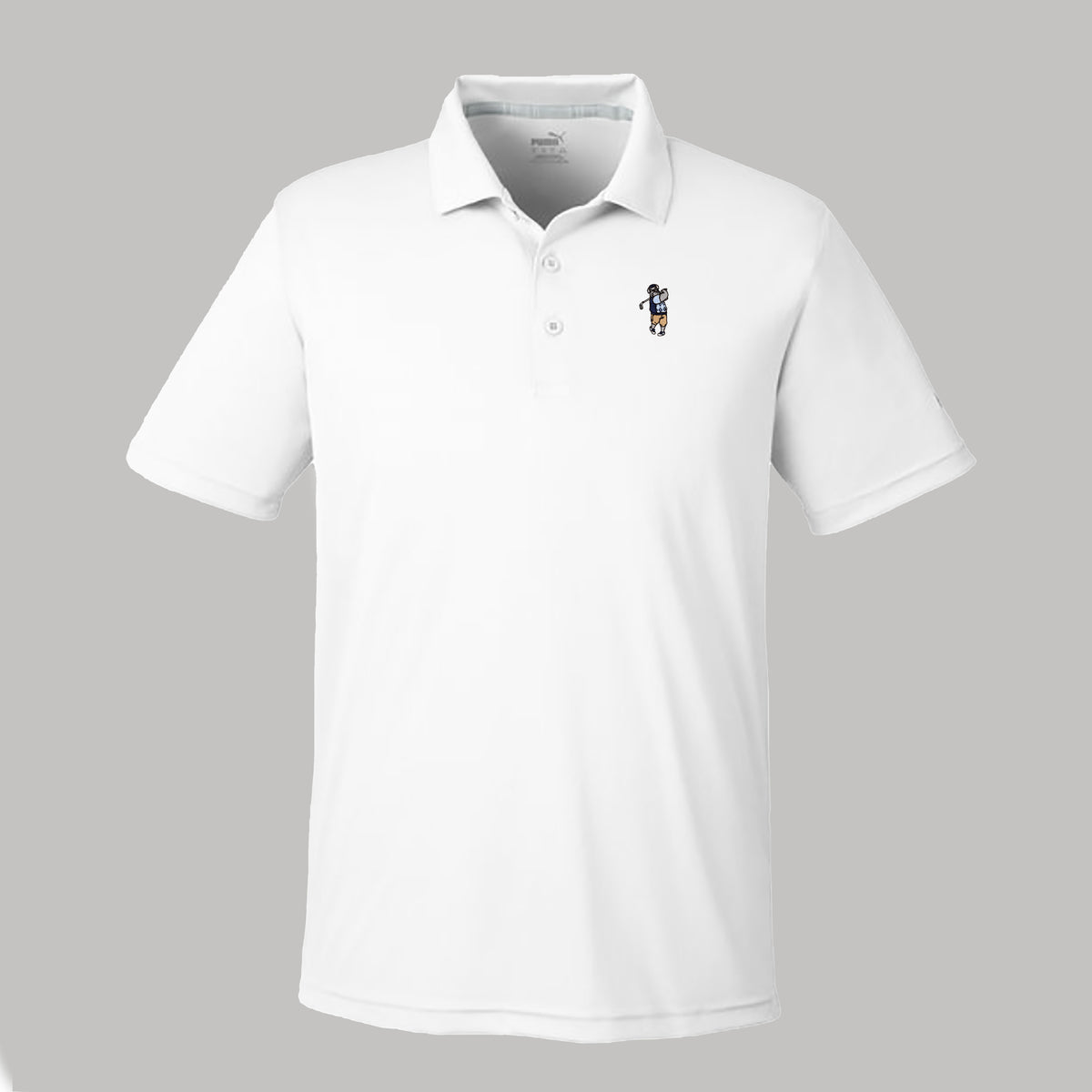 The Citadel, Spike, Golf, Puma Golf Men's Gamer Golf Polo- White