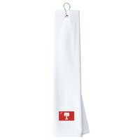 Load image into Gallery viewer, The Citadel, Flag BRP, Port Authority® Grommeted Tri-Fold Golf Towel - White
