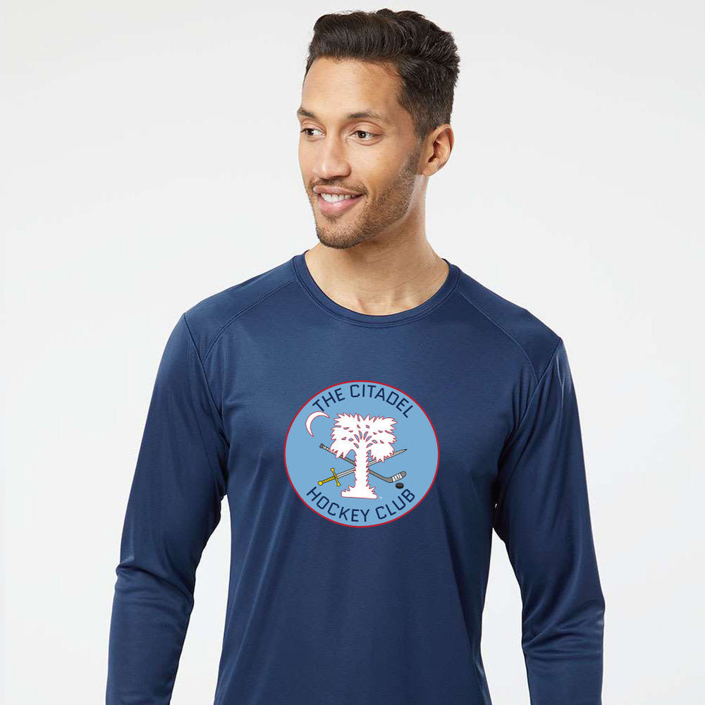 The Citadel, Club Sports - Hockey, Unisex Long Islander Performance Long Sleeve T-Shirt - 210 - Navy