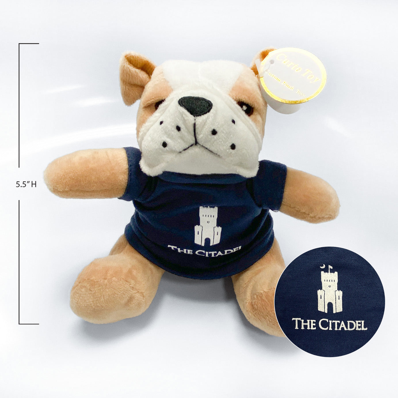 The Citadel Mascot Your Year and Company Customized Bulldog Plush Animal