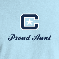 Load image into Gallery viewer, The Citadel Block C, Proud Aunt, Embroidered Comfort Colors ® Ring Spun Crewneck Sweatshirt
