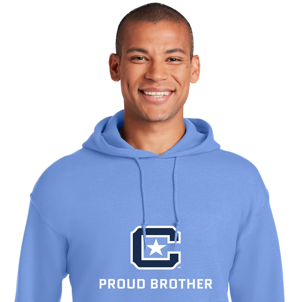 The Citadel Block C Star logo, Proud Brother,  Heavy Blend™ Hooded Sweatshirt