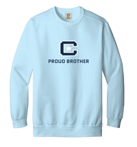 Load image into Gallery viewer, The Citadel Block C, Proud Brother, Embroidered Comfort Colors ® Ring Spun Crewneck Sweatshirt
