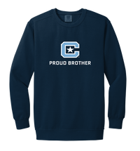 Load image into Gallery viewer, The Citadel Block C, Proud Brother, Embroidered Comfort Colors ® Ring Spun Crewneck Sweatshirt
