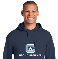 Load image into Gallery viewer, The Citadel Block C Star logo, Proud Brother,  Heavy Blend™ Hooded Sweatshirt
